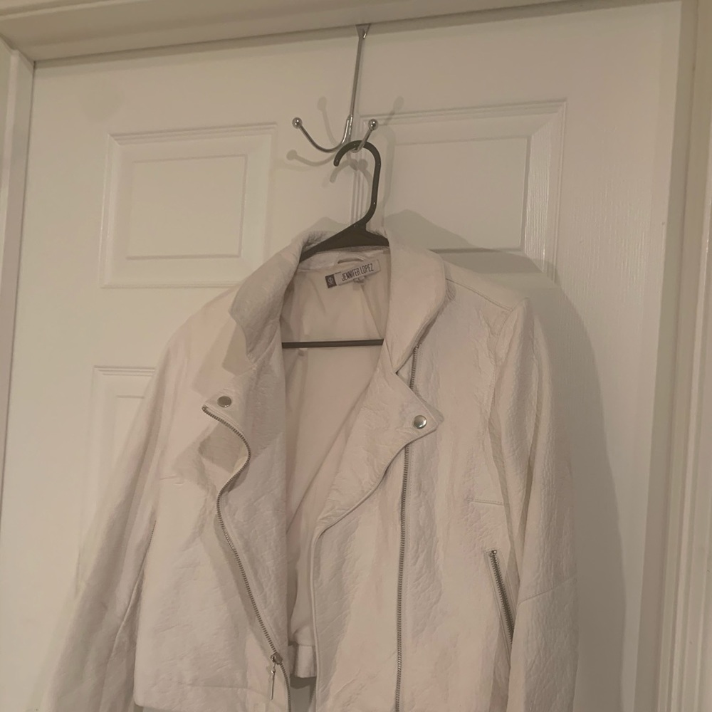 Cream leather jacket